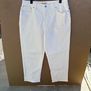 Madewell Women's White Straight Leg Jeans